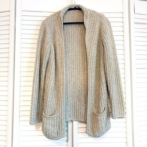 Vintage Chunky Oversized Tan Cardigan Sweater Sweater Size Medium M